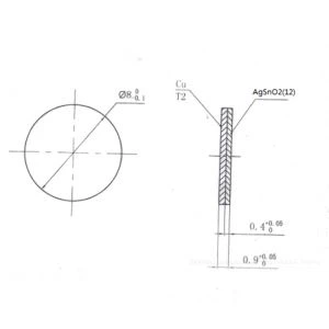 جهة اتصال سبيكة أكسيد القصدير الفضية